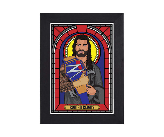 Roman Reigns Professional Wrestler Illustrated Saint Print