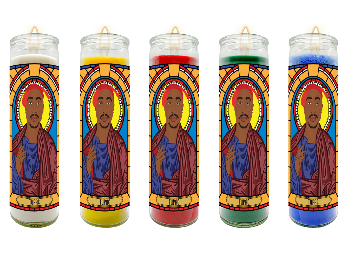Tupac Shakur Illustrated Prayer Candle