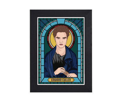 Twilight Bella Swan and Edward Cullen Illustrated Saint Print Series